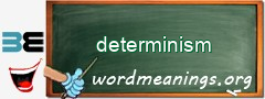 WordMeaning blackboard for determinism